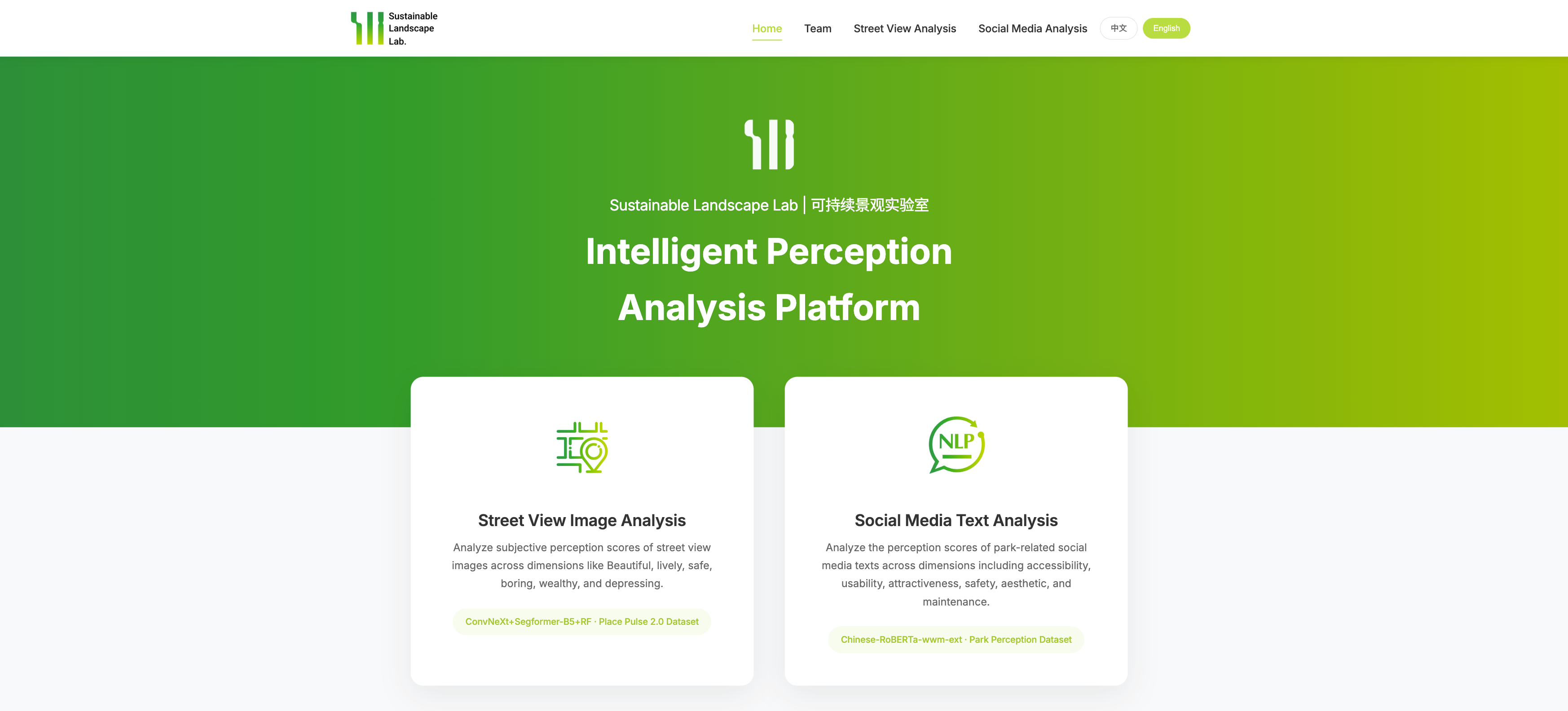 Intelligent Perception Analysis Platform screenshot